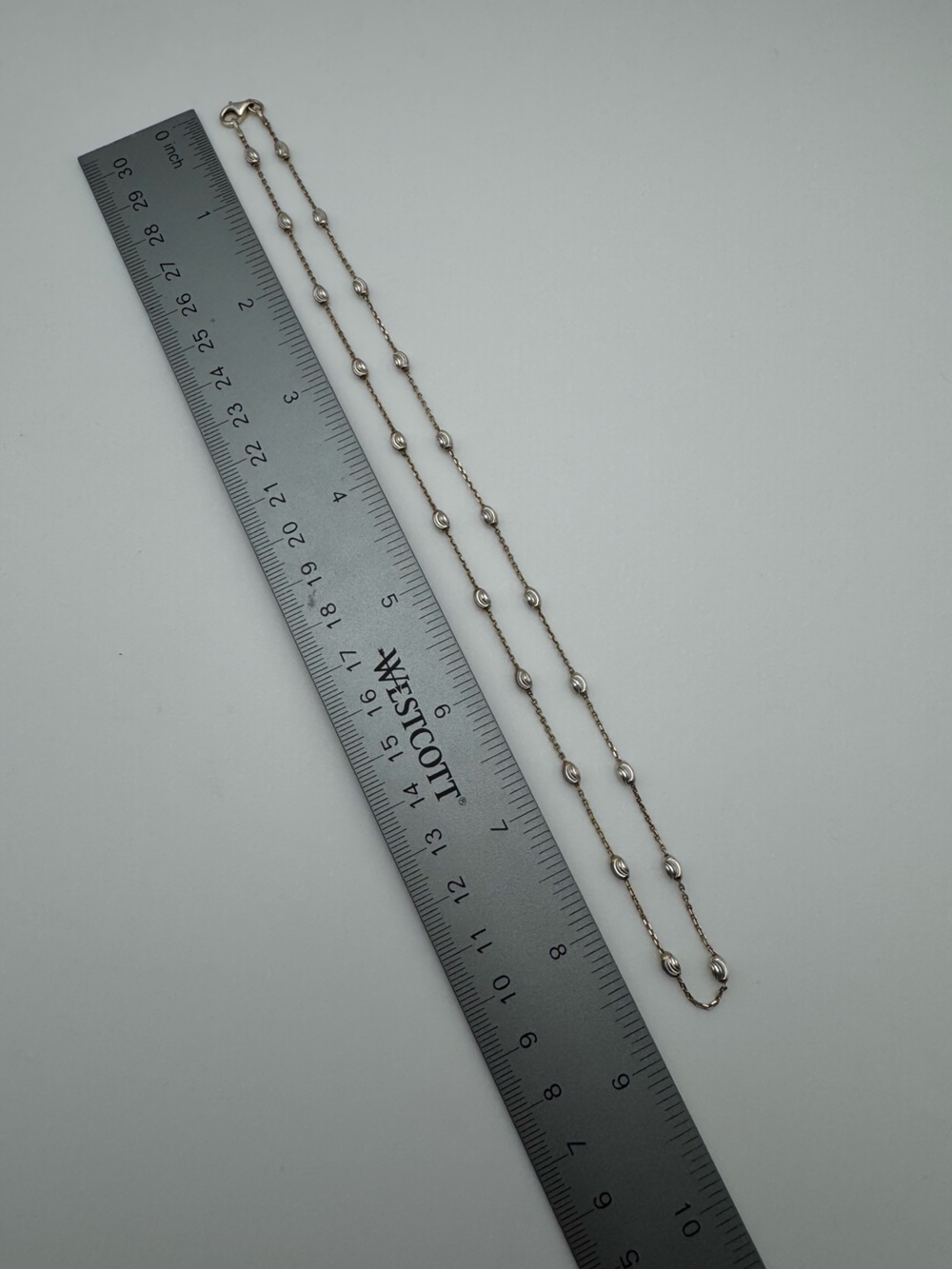 Sterling Silver 925 Orbital Beaded Chain Necklace - Picture 4 of 4
